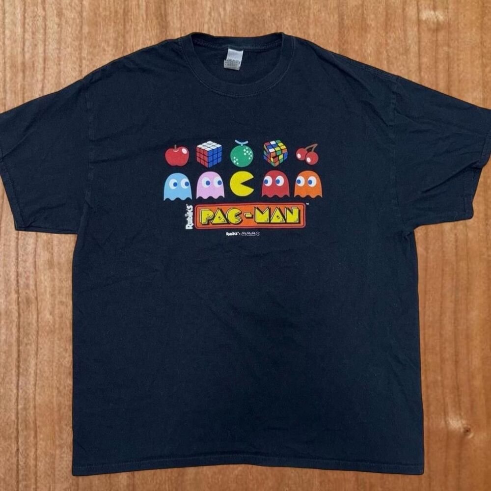 Vintage Men's Pacman Retro Gaming Graphic T-shirt SIZE L